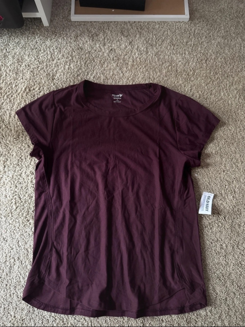 Old Navy Women’s Short-Sleeve Crewneck Tee in Plum